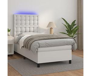 Similicuir durable Tête de lit réglable Modèle standard Blanc 100x200 cm