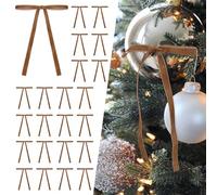 SIMISI RIBBON Lot de 24 nœuds de sapin de Noël en velours chameau pour décoration de porte, couronne vintage (1,9 cm de large, 12,7 x 17,8 cm)