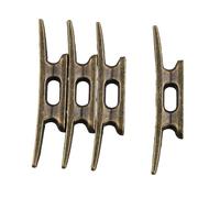 Simiun Taquet de Quai de Bateau 4 Pouces pour Bateau D'Amarrage en Fonte HôTe en Bronze Adapté au DéCor Maritime de Lac de Plage Nautique, 4 PièCes