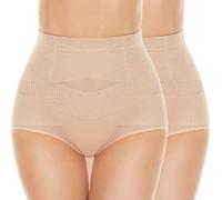 SIMIYA Femme Culotte Sculptante Gainante Amincissante Invisible Ventre Plat Culottes Gaine Contrôle Taille Haute Shapewear Minceur Ventre Plat Efficace sous-vêtements Shape 2pcs (2*Beige, XXL)