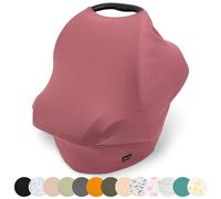 Simka Rose Car Seat Covers for Babies- Nursing Cover Breast feeding Essentials & Baby Necessities- Carseat Stroller Combos Infant Boys and Girls - Baby Registry Breastfeeding Must Haves First Time Mom