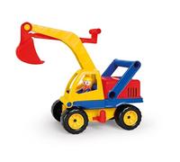 SIMM - 04151 - Tractopelle avec chauffeur - 35cm, Bleu, Jaune, Rouge