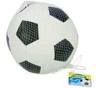 SIMM Spielwaren Lena- Soft Football Noir Blanc, env. 18 cm, Souple Bain, élastique, Mousse résistante, Balle de Jeu pour Enfants à partir de 12 Mois, 62178, Couleur Principale