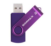 SIMMAX Clé USB 32 Go Mémoire Stick USB 2.0 Flash Drive Rotation Stockage Disque Pendrive (32Go Violet)