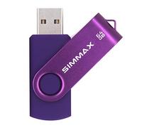 SIMMAX Clé USB 64 Go Mémoire Stick USB 2.0 Flash Drive Rotation Stockage Disque Pendrive (64Go Violet)