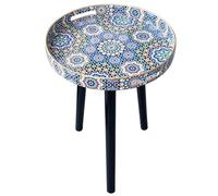 Simmer Stone Tables d'appoint rondes d'intérieur avec 3 pieds amovibles en bois, table plateau d'intérieur polyvalente, parfaite pour la table basse ronde d'intérieur, le thé et la relaxation de 45 cm