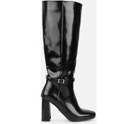 Simmi London Simmi London Black Pamm Knee High Buckle Detail Riding Boots