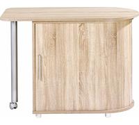 SIMMOB Bureau Chêne Table Pivotante et Rangement - Chêne Naturel