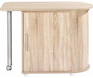 SIMMOB Bureau Chêne Table Pivotante et Rangement - Chêne Naturel