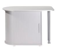 SIMMOB Bureau Informatique Alu Table Pivotante et Rangement L 77 H 71.7 P 47 cm - Aluminium