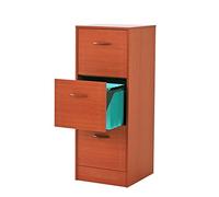 Classeur 3 Tiroirs Pour 75 Dossiers Suspendus 41,4 x 108,4 x 44 cm - Merisier - L 41.4 x l 44 x H 108.4 cm Blanc