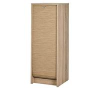 Classeur à Rideau Chêne 6 Niches L 37.8 H 103.8 P 38.4 cm - Chêne Naturel - L 37.8 x l 38.4 x H 103.8 cm marron