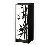 SIMMOB Classeur à Rideau Noir 5 Etagères Serrure L 37.8 H 103.8 P 38.4 cm - Bambous 912