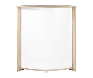 SIMMOB Meuble-Comptoir Bar Chêne 3 Niches 96,7 x 104,8 x 44,9 cm - Blanc