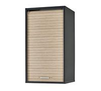 SIMMOB Meuble Cuisine Noir Bicolore 40 cm H 72 cm - Chêne Naturel