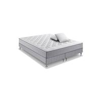 SIMMONS - Ensemble INITIAL couchage 160x200 Sommier duo 2X80X200 ressorts ensachés ferme H23 + 2 Oreillers