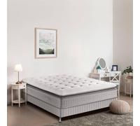 Simmons, Matelas Extension, 160x200, Ressorts ensachés, Blanc et Gris