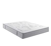 Simmons Plenitude Matelas ressorts ensachés, 140 x 190, Blanc et Gris
