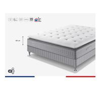 SIMMONS SW5 Ensemble 140 x 200 matelas + sommier - Ep. 29 cm - No Flip - Ressorts ensachés - Ferme - Fabriqué en France