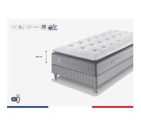 SIMMONS SW5 Ensemble 90 x 200 matelas + sommier - Ep. 29 cm - No Flip - Ressorts ensachés - Ferme - Fabriqué en France