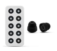 SIMOLIO Casque de Remplacement d'embouts, écouteurs en Mousse à mémoire avec Isolation Acoustique (Noir, 5 Paires, Medium)