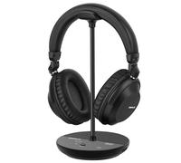 SIMOLIO Casque TV sans Fil Seniors, Bluetooth Téléphone/PC, Volume Amplifié | Bypass Barre de Son, Confort, Son Clair/Cinéma/Standard, Émetteur-Charge, Pas de Délai, Portée 50m, Coussins Interchangeables