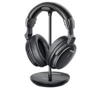 SIMOLIO Casques TV sans Fil pour Seniors, Bluetooth avec Voix Amplifiée | Réglage Ton et Bal G/D, Mode Son Ambiant, 2 Batteries & Oreillettes Interchangeables, Portée 50 Mètres, By-Pass Barre de Son