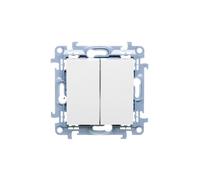 Kontakt-Simon CW5B.01/11 Interrupteur électrique Blanc - Accessoire Couteau électrique (Blanc, en Plastique, IP20, IP44, 250 V, 10 A, 77 mm)