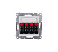 Simon 54 boîte haut-parleur quadruple blanc DGL34.01/11