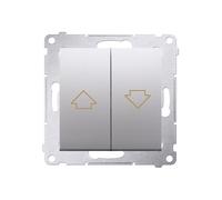 Simon 54 Bouton de store 16AX 250V argent mat DZP1A.01/43