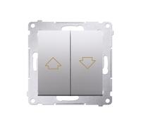 Simon 54 Bouton de store 16AX 250V argent mat DZP1A.01/43