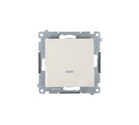 Simon 54 bouton simple, attache rapide, couleur crème DP1L.01/41