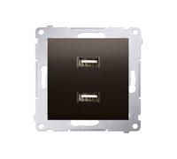Kontakt-Simon DC2USB.01/46 Prise de courant en plastique Bronze IP20 230 V 75 mm 45 mm