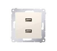 Kontakt-Simon DC2USB.01/43 Prise de courant en plastique IP20 Argenté 230 V 75 mm 45 mm