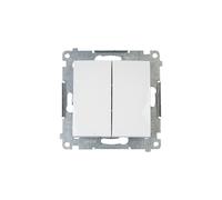 54 MODULE BOUTON POUSSOIR BLANC 2X 2Z PINCES PREMIUM 54 DP2.01/11
