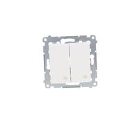Kontakt-Simon – Connecteur croisé DW7/2.01/11 Simon 54 Premium 2x 10AX 250 V Blanc