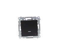 Interrupteur va-et-vient lumineux noir SIMON54 DW6L.01/49