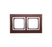 Simon 54 Nature cadre double bois ARGENT WENGÉ DRN2/84