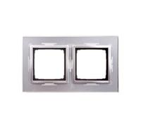 Simon 54 Nature Cadre Double Verre ARGENT BROUILLAGE DRN2/71 kontakt-simon 5902787559854