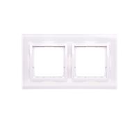 Simon 54 Nature cadre double verre PERLE BLANCHE DRN2/70