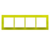 Simon 54 Nature cadre quadruple verre LIMONEN SORBET DRN4/90