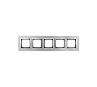 Simon 54 Nature cadre quintuple verre ARGENT BROUILLARD DRN5/71