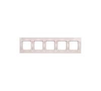 Simon 54 Nature Cadre Cinq Fois Verre Perle Blanche DRN5/70