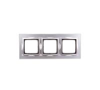 Simon 54 Nature cadre triple verre ARGENT BROUILLARD DRN3/71