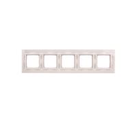 Simon 54 Nature Cadre Cinq Fois Verre Perle Blanche DRN5/70