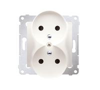 SIMON 54 NATURE Module prise double crème premium DGZ2MZN.01/41