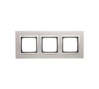Simon 54 Nature triple cadre métal SATIN BRILLANT DRN3/79