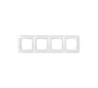 Simon 54 Premium cadre quadruple antibactérien blanc DR4/AB11