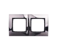 Simon 54 Premium Plaque double métal acier foncé DR2/67