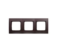 Simon 54 Premium triple cadre marron mat DR3/46